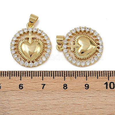 Латунные микро проложить кубического циркония подвески KK-I358-068G-02-1