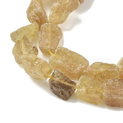 Необработанные грубые натуральные желтые апатитовые бусины нити G-M453-D07-1