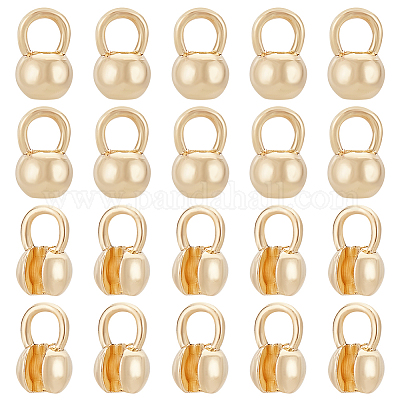 20 шт. латунные наконечники для бусин KK-BC0012-46-1