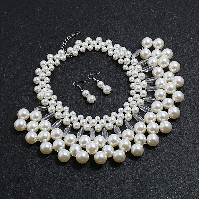 Ожерелья и серьги-подвески из цинкового сплава FS-WG22E5A-01-1