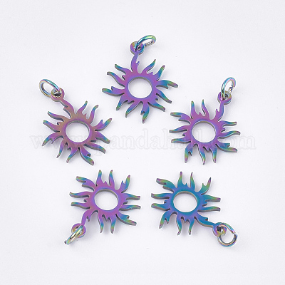 Подвески из нержавеющей стали 304 с ионным покрытием (IP) в виде солнечного затмения STAS-S105-JN158-1