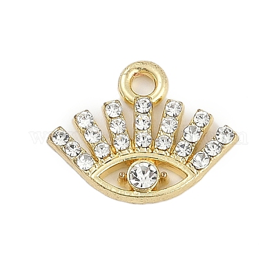 Подвески из сплава с микропаве из стразов FIND-K020-04G-1