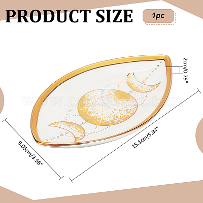 Поднос для украшений из фарфора DJEW-WH0009-31A-1