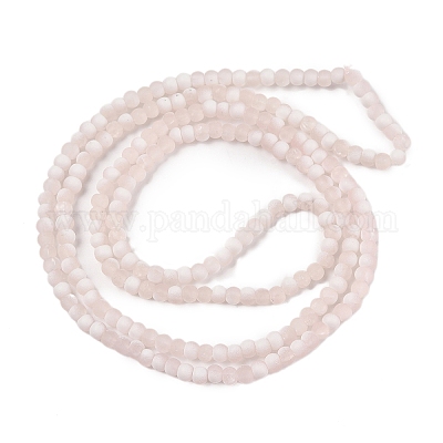 Матовое стекло треск бисер нитей GLAA-U001-4mm-M12-1