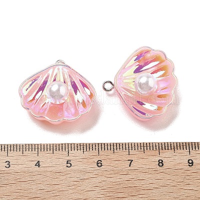 Подвески из искусственного жемчуга из смолы с переливающимся блеском RESI-I062-01B-1