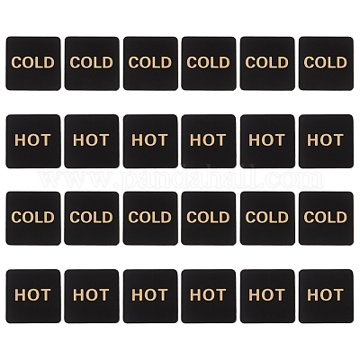 2 шт. акриловые знаки холодной и горячей воды AJEW-WH0270-332-1