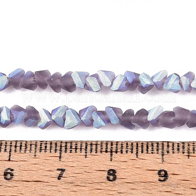 Матовые прозрачные стеклянные бусины GLAA-N054-4mm-12-1