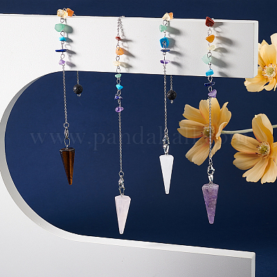 Конус натуральный драгоценный камень остроконечный биолокационный маятник PALLOY-GO00017-1