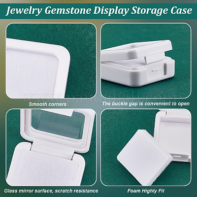 Квадратные акриловые свободные коробки для демонстрации алмазов CON-WH0107-11B-02-1