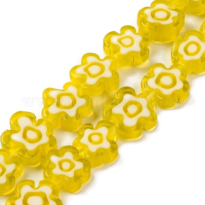 Ручной работы millefiori стеклянные бусины нитки LAMP-G164-03G-1