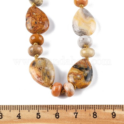 Натуральные сумасшедшие агатовые бисерные ожерелья NJEW-S399-23-1