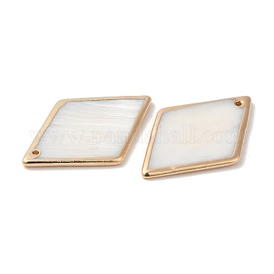 Гальванические подвески из натуральных пресноводных ракушек с позолоченной латунной кромкой SHEL-M019-01G-1