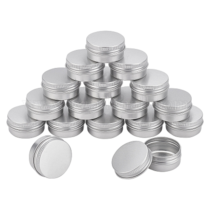 ジュエリーメイキング用nbeads36個10gアルミ丸缶 キャンドル用ネジ蓋付きトラベル缶缶容器 軟膏 化粧品 スパイスを購入 Pandahall Selected