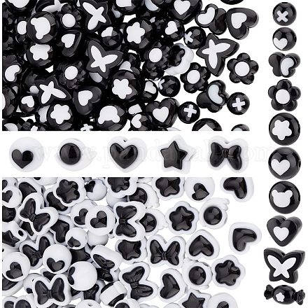 170pcs 17 Arten Acrylperlen OACR-PH0004-37-1