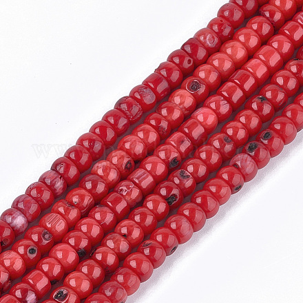 Chapelets de perles en perles de corail en bambou de mer (imitation corail) CORA-T009-23-1