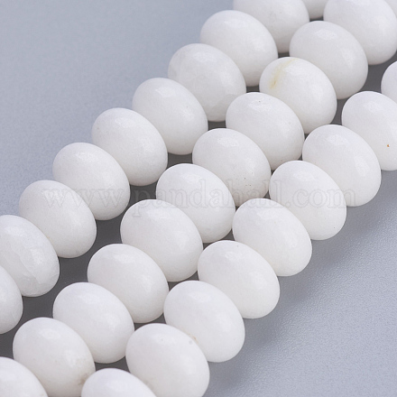 Fili di perline di pietra bianca naturale G-P354-19-8x5mm-1