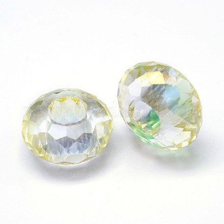 Electroplate Glass Beads EGLA-D177-01-1