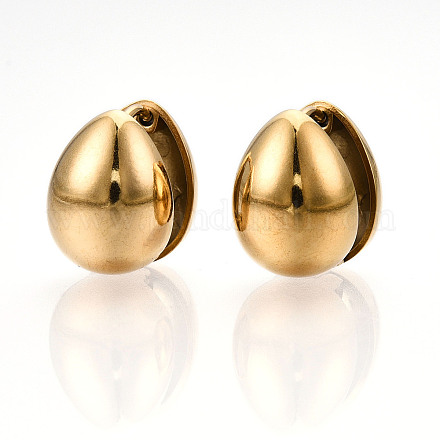 Серьги-кольца из нержавеющей стали 304 с ионным покрытием (IP) EJEW-C124-01A-G-1