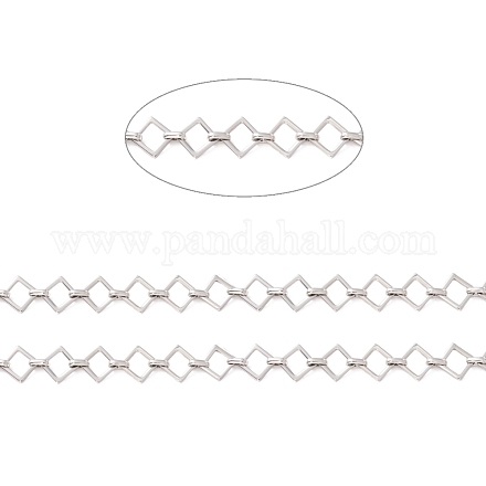 304 cadenas de eslabones ovalados y rombos de acero inoxidable CHS-F017-04P-1