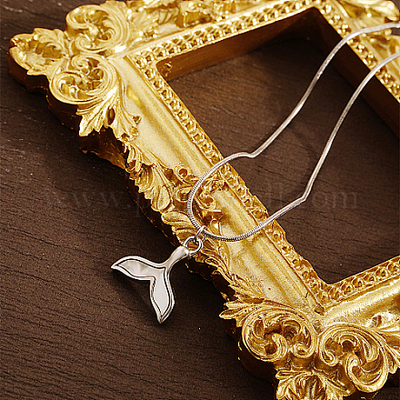 Fischschwanz-Halsketten aus Edelstahl für Damen XE6745-2-1