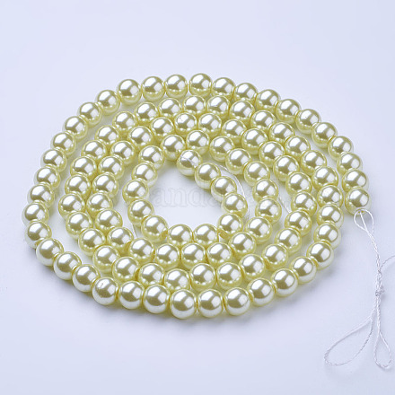 Chapelets de perles en verre nacré HY-8D-B04-1