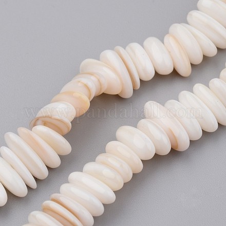 Chapelets de perles en coquillage naturel BSHE-P021-18-1