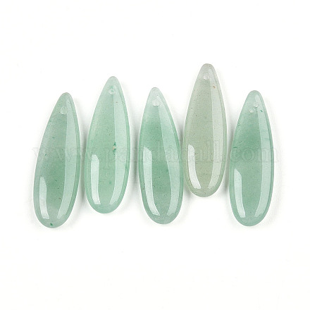 Естественный зеленый авантюрин подвески G-N348-02A-1