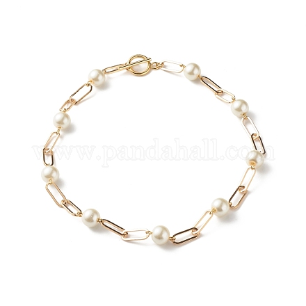 Glass Pearl Beaded Necklaces X1-NJEW-TA00005-1