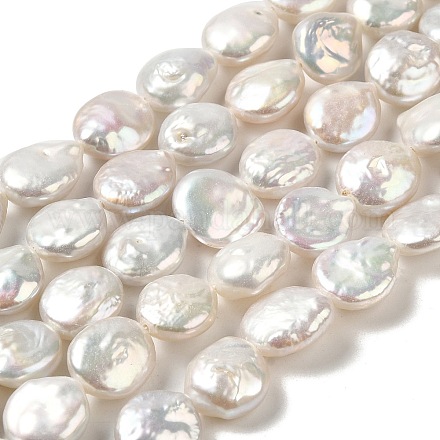 Fili di perle di keshi di perle barocche naturali PEAR-E016-007-1