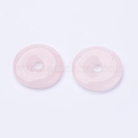 Colgantes naturales de cuarzo rosa G-F524-H01-1