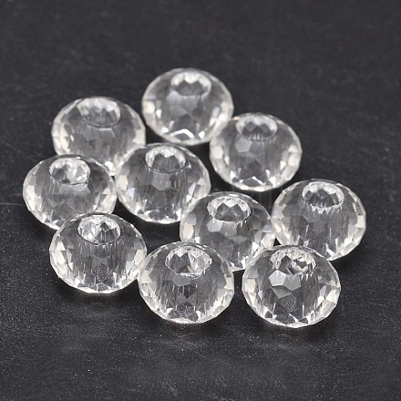 Glass Rondelle Faceted Beads GLAA-E017-09-1