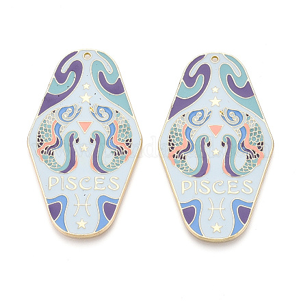 Подвески из сплава с покрытием стойки и эмали ENAM-T021-29D-1