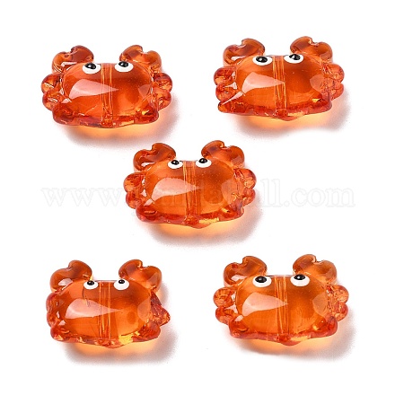 Прозрачные стеклянные эмалевые бусины LAMP-V001-08I-1