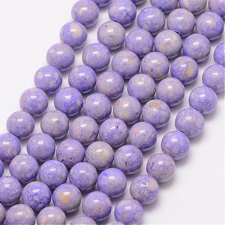 Dyed Fossil Beads G-SR4MM-FS22-1