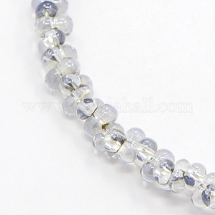 Electroplate Glass Beads Strands EGLA-F031-E01-1
