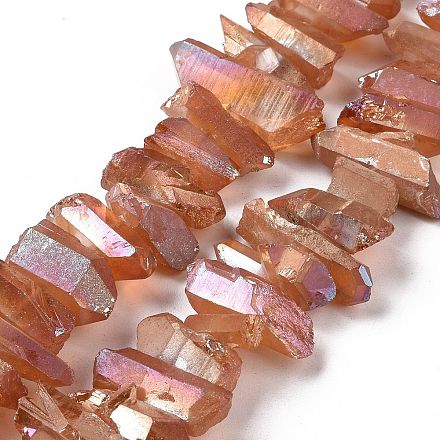 Brins de perles de cristal de quartz naturel G-K181-B22-1
