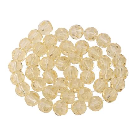 Chapelets de perle ronde d' imitation cristal autrichien à facettes G-PH0004-09-1