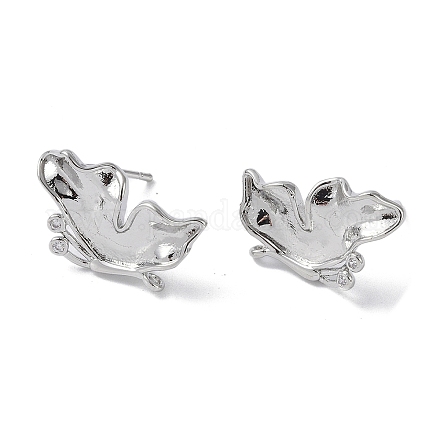 Фурнитура для серег из латуни с кубическим цирконием KK-B087-09P-1