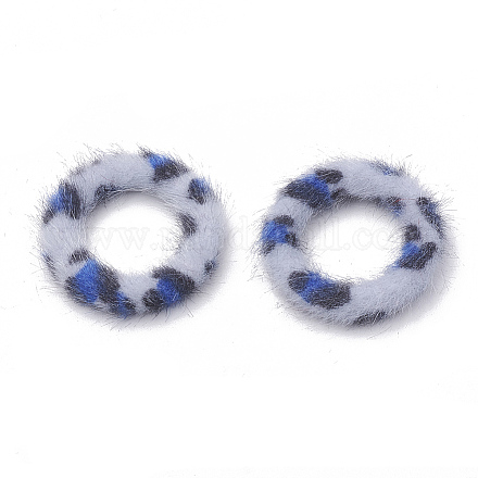 Faux Mink Fur Covered Linking Rings X-WOVE-N009-08G-1