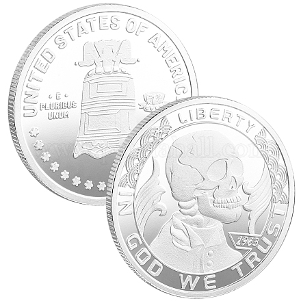 Монета из сплава AJEW-WH0220-003-1