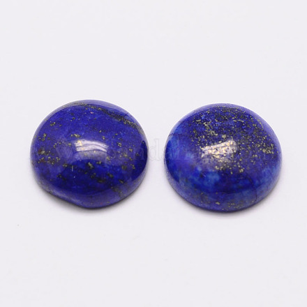 Teñido medio redondo / cúpula cabochons lapis lazuli X-G-K019-16mm-01-1