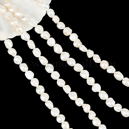 Nbeads 2 fili fili di perle keshi naturali coltivate d'acqua dolce PEAR-NB0002-22-1