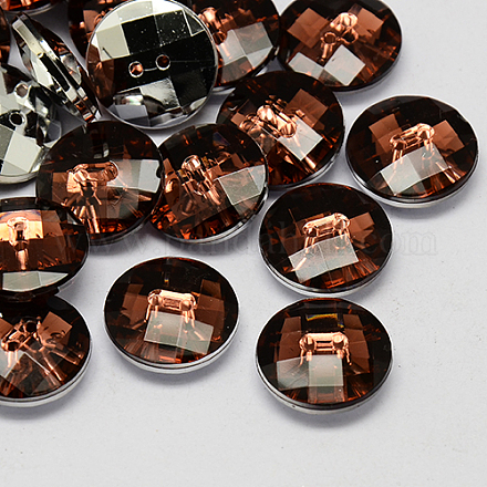 Botones de acrílico rhinestone de Taiwán BUTT-F022-15mm-48-1