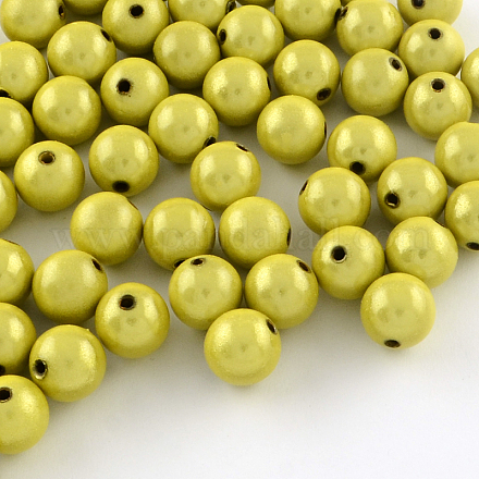 Spray Painted Miracle Acrylic Round Beads MACR-Q154-8mm-N01-1