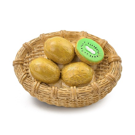 Кабошоны с имитацией фруктов из непрозрачной смолы RESI-G076-01F-1