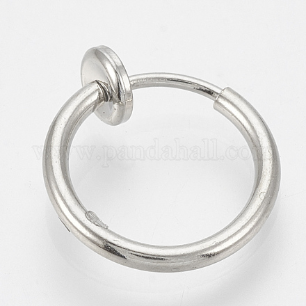 Créoles de boucles d'oreilles clips rétractables en 316 acier inoxydable STAS-S102-02P-20mm-1