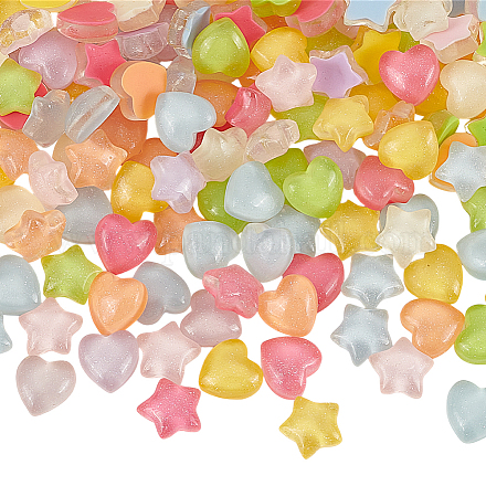 200шт 2 вида пластиковых кабошонов KY-AR0001-37-1