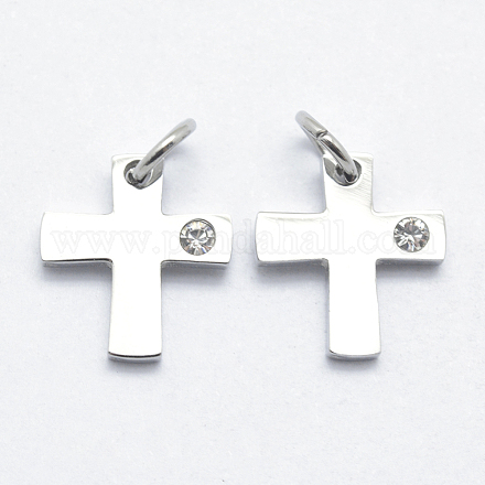 316 Surgical Stainless Steel Tiny Cross Charms STAS-K178-03P-1
