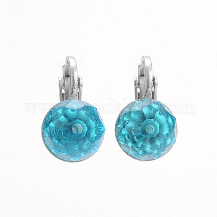 Perles de verre à la mode Boucles d'oreilles clip EJEW-JE01519-05-1