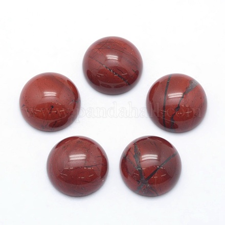 Cabochons de jaspe rouge naturel G-P393-R44-12MM-1
